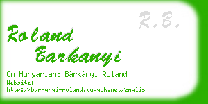 roland barkanyi business card